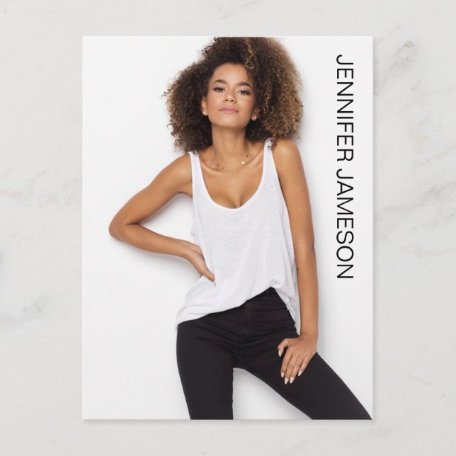 Borderless Actor Model Talent Promo Postcard (Front)