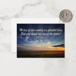 "Borderless love" Inspirational Quote Card