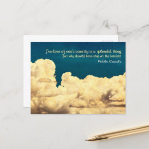 "Borderless love" Inspirational Quote Postcard