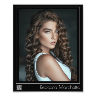 Borderline Actor Headshot 8x10 QR Code Photo Print
