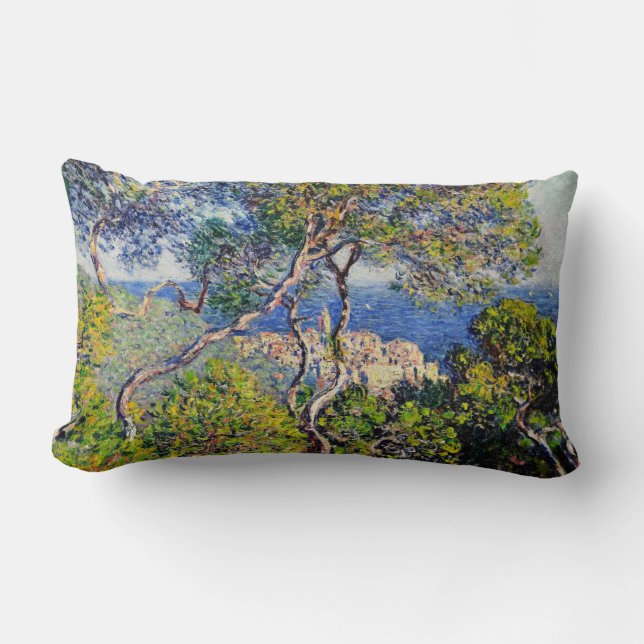 Bordighera, by Claude Monet Lumbar Pillow (Front)