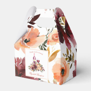 Bordo Peach Fuzz Wine themed Bachelorette Party Favor Box
