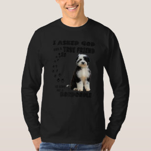 Bordoodle Quote Mom Dad Print Cute Border Collie P T-Shirt