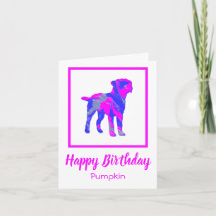 Bordure Chien Terrier Funny Carte d'anniversaire