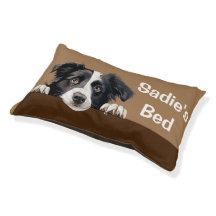 Bordure Collie Chien Chien Chien Coussin Lit