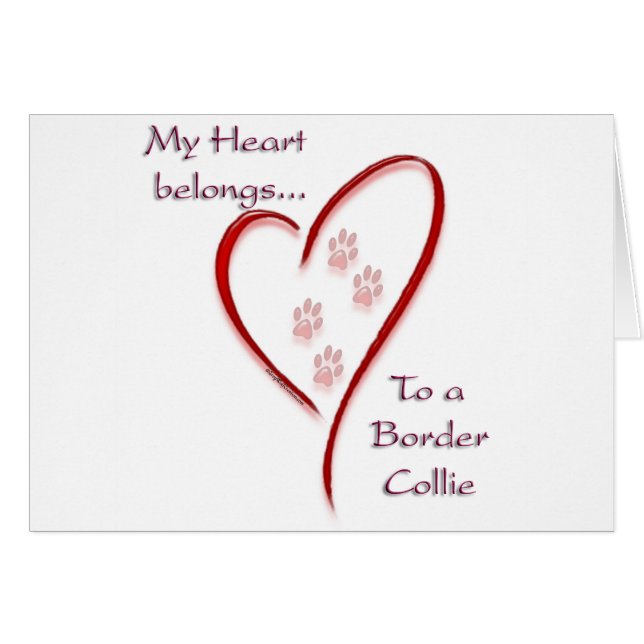 Bordure Collie Coeur Appartient (Devant horizontal)