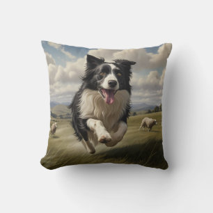 Bordure Collie Élégant Oreiller à lancer