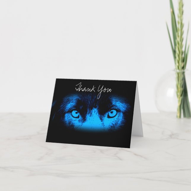Bordure Collie Eyes Carte de remerciements (Devant)