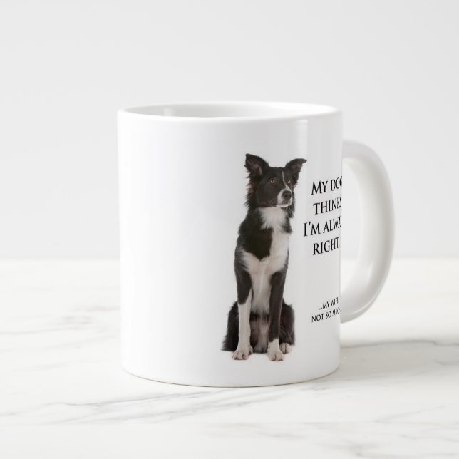 Bordure Collie / Femme Jumbo Mug (Devant droit)