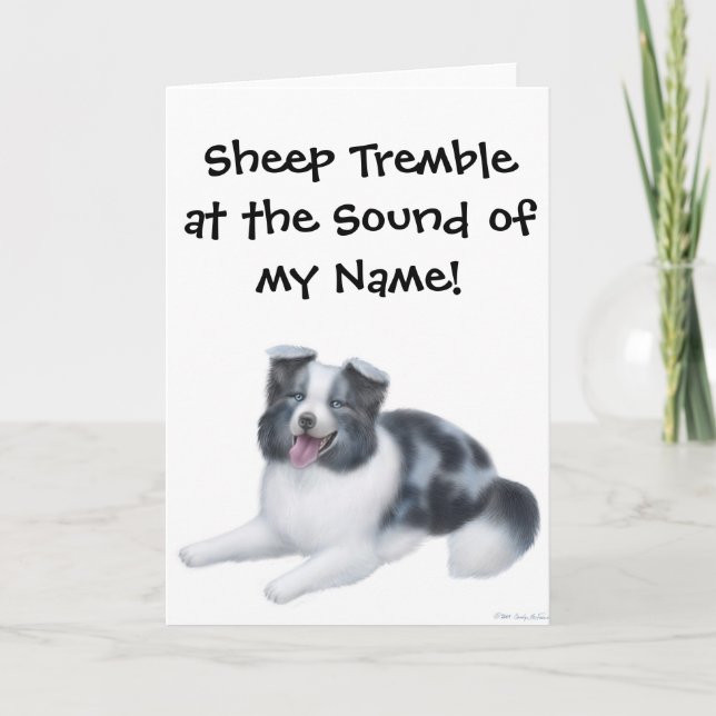 Bordure Collie Herding Chien Carte de voeux (Devant)
