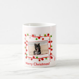 Bordure Collie Joyeux café de Noël Mug 11 oz