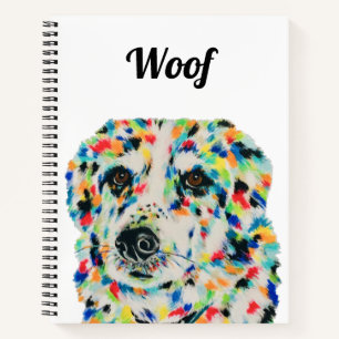 Bordure Collie Mix Carnet 8,5 po x 11 po