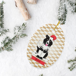 Bordure Collie Noël Pet Ornement