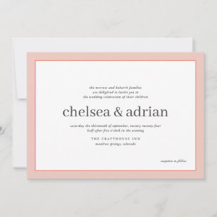 Bordure de corail souple Faire-part de mariage sim