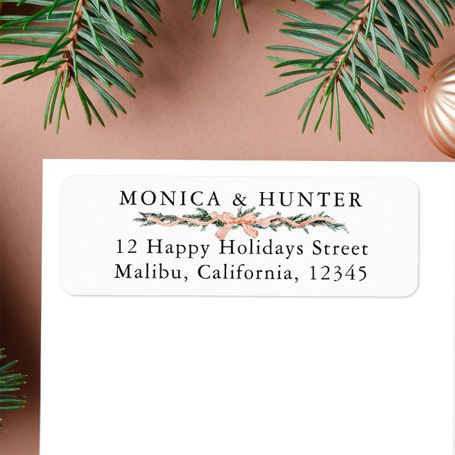 Bordure de ruban - Bordure de Noël Adresse de reto (Créateur téléchargé)