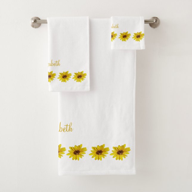 Bordure de tournesol blanc avec nom (En situation)