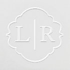 Bordure décorative élégante Monogramme à deux lett