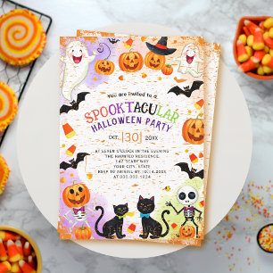 Bordure des éléments Halloween invitation de la fê