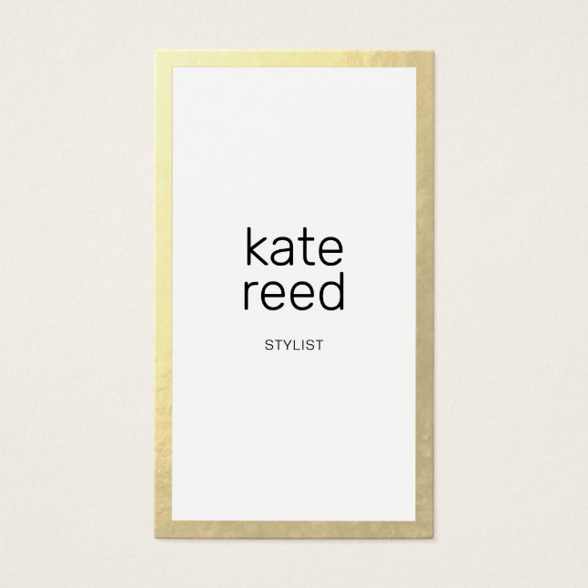 Bordure d'or minimaliste professionnelle chic (Devant)
