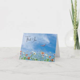 Bordure fleur sauvage et Merci papillon