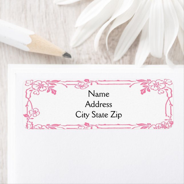 Bordure florale rose (En situation)