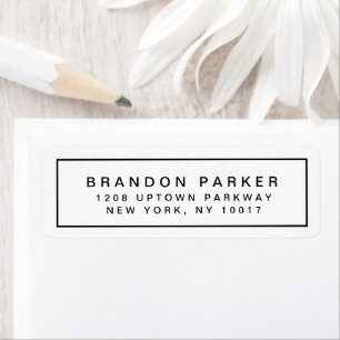 Bordure noire moderne classique simple