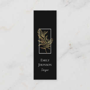 Bordure noire simple et éléganteMini Carte de visi