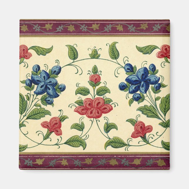 Bordure papier peint vintage - Magnet (Devant)