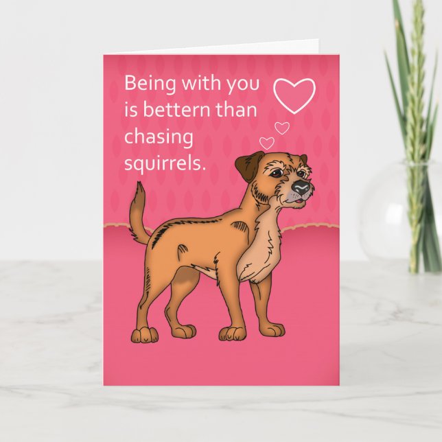 Bordure Terrier Carte Saint Valentin - De Chien (Devant)