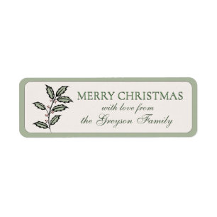 Bordure verte de vacances Holly Berries Coin arron