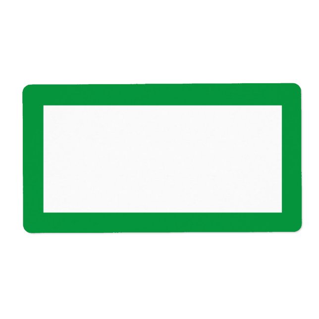 Bordure verte du Étiquette de Modèle blanc simple (Devant)