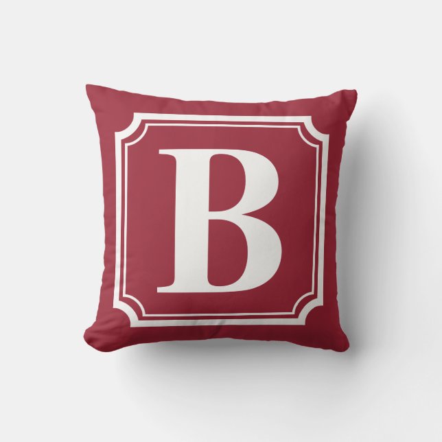Bordure vintage | Coussin monographique personnali (Recto)