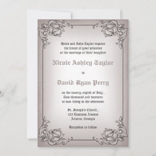 Bordure vintage - faire-part de mariage