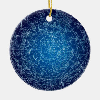 Boreal Hemysphere Sky constellations Ceramic Ornament