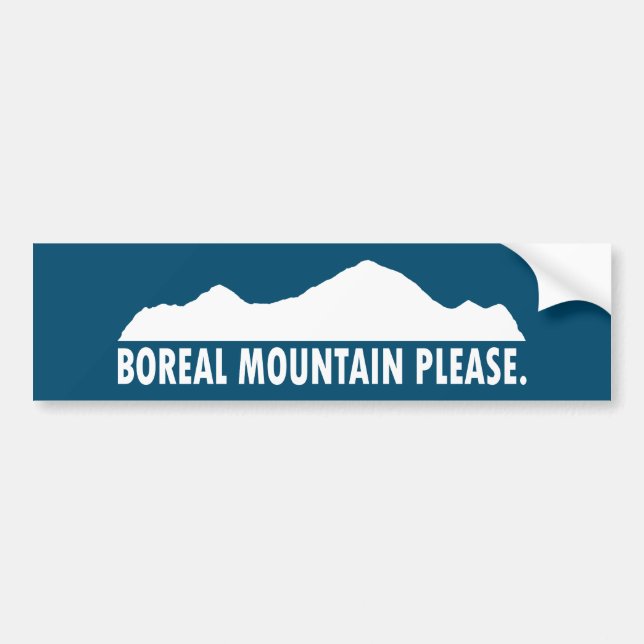 Boreal Mountain California Please Bumper Sticker (Front)