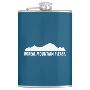 Boreal Mountain California Please Hip Flask