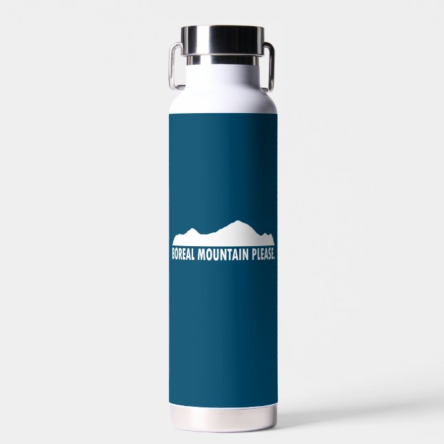 Boreal Mountain California Please Water Bottle (Front)