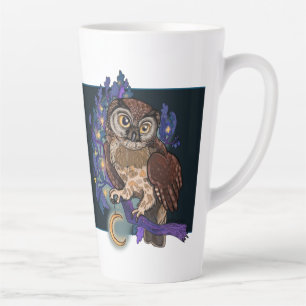 Boreal Night Tree Owl Latte Mug