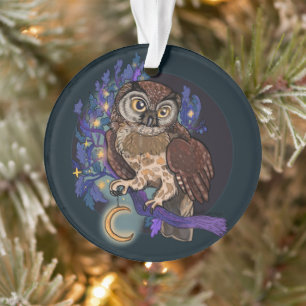 Boreal Night Tree Owl  Ornament