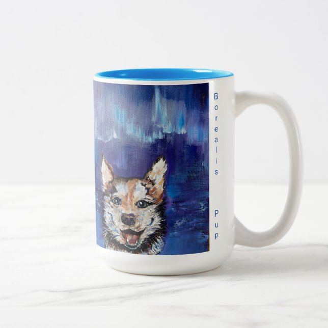 Borealis Pup 15 oz Mug (Droit)