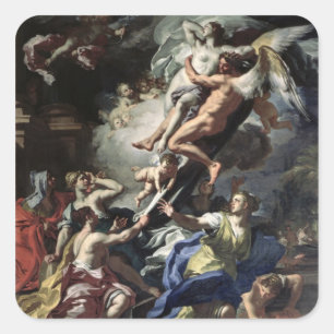 Boreas abducting Oreithyia Square Sticker