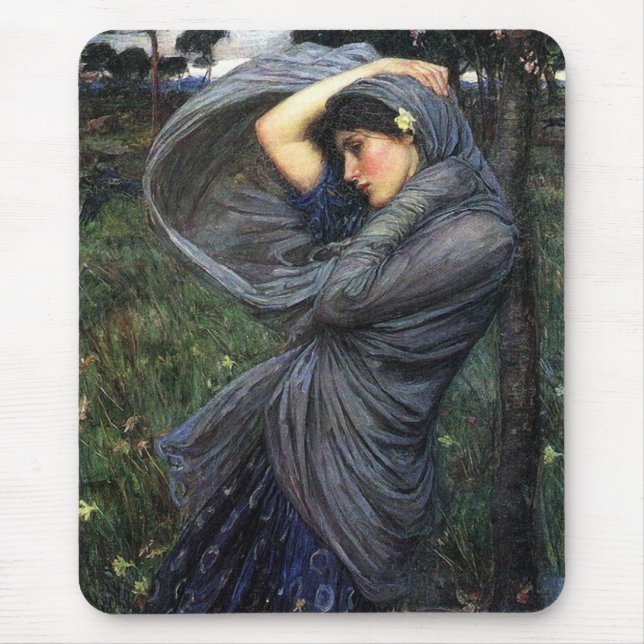 Boreas by John W. Waterhouse Mouse Pad (Front)