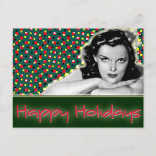Bored Brunette - Happy Holidays Holiday Postcard