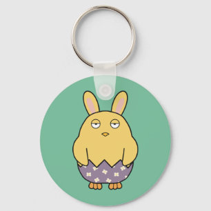 Bored Bunny Chick 03 Keychain