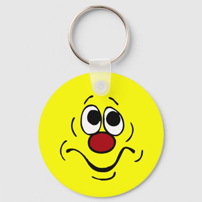 Bored Face Grumpey Keychain (Front)
