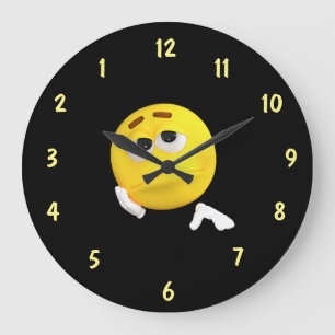 Bored Face Reverse Dial Large Clock