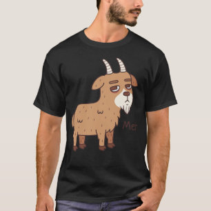 Bored Goat Goes Meh Funny Pun T-Shirt