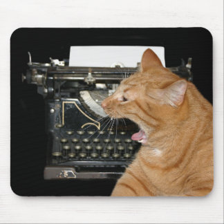 Bored writer mouse pad