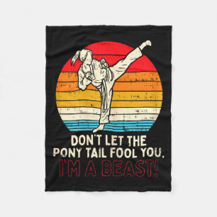 BoredKoalas Dont Let Ponytail Fool Girl Kick Fleece Blanket