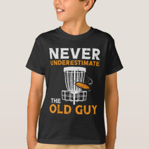 Boredkoalas Never Underestimate Old Guy Disc Golf T-Shirt